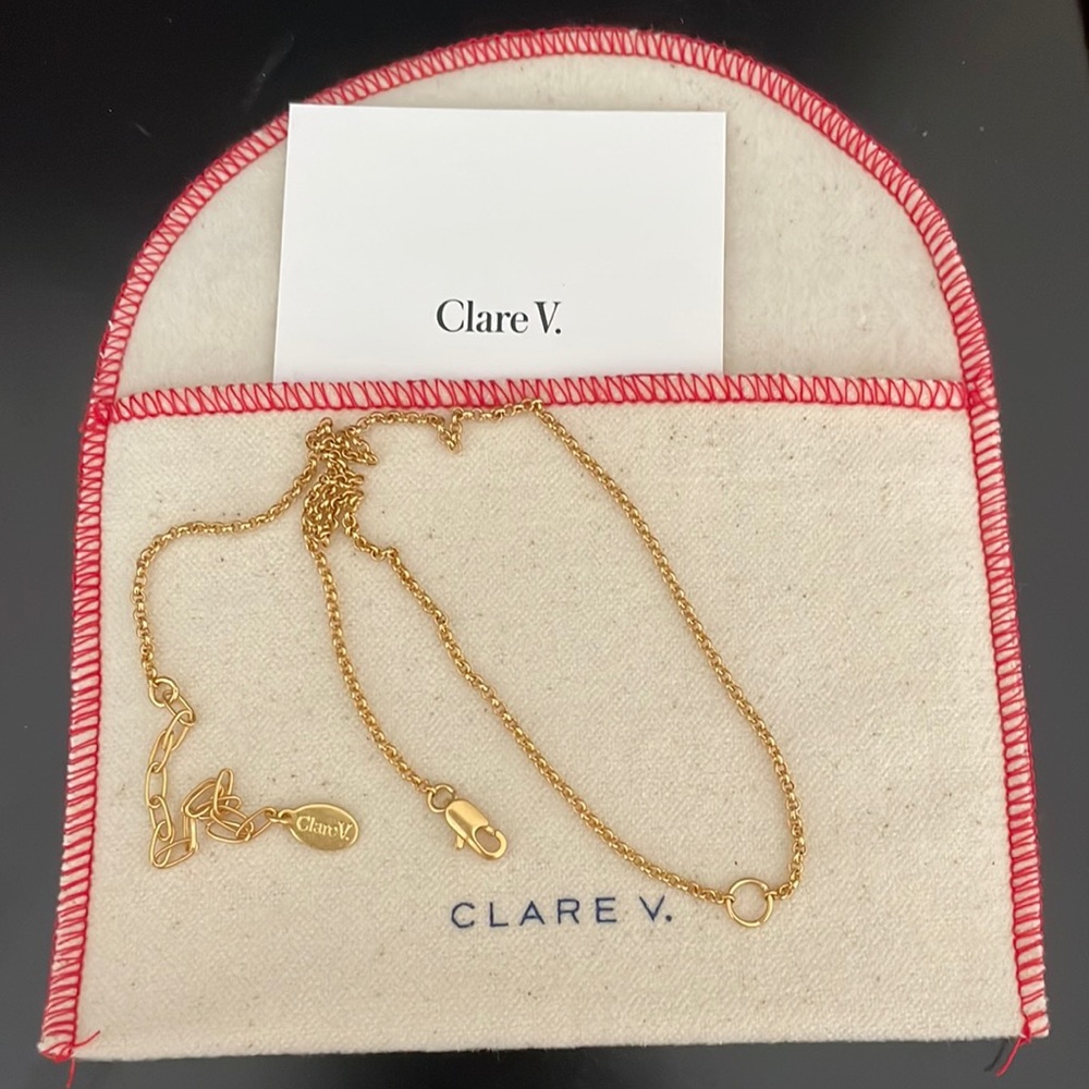 Clare V rolo charm necklace